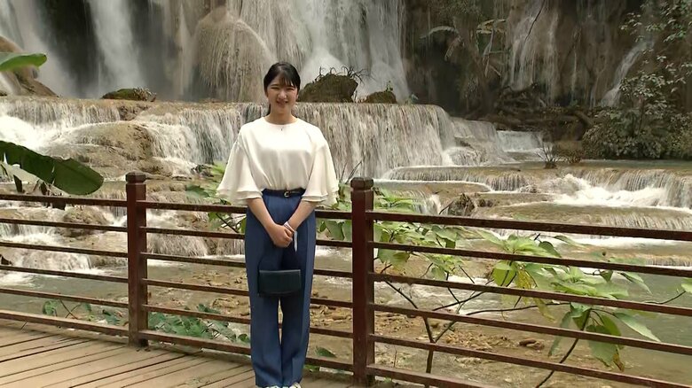 観光名所「クワンシーの滝」を訪問された（11月20日）