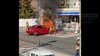運転中に異変感じ停車　2度爆発し激しく炎上