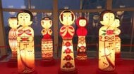 のんさんデザイン「こけし灯篭」展示会　久慈市で開催　岩手県