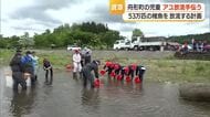 「おおきくなってね！」7月のアユ釣り解禁を前に最上小国川で稚魚放流　山形・舟形町