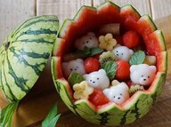 ママが初めて作った“しろくまフルーツポンチ”が宝石箱みたい…4歳娘も「可愛い〜！」