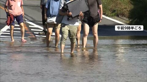 広範囲で道路が冠水　千葉・佐倉市で高崎川が氾濫　レベル5「緊急安全確保」が継続