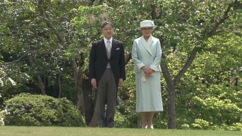 天皇皇后両陛下、春の園遊会で引退発表直後の「りくりゅう」とご懇談 　野沢雅子さんとはアニメ話に花