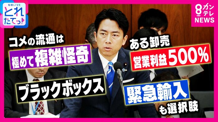 小泉農水相「ある卸売は営業利益500%」
