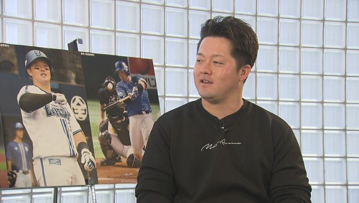 牧秀悟選手(NBS本社でインタビュー)