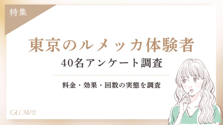【グロウナビ】【調査レポート】東京のルメッカ体験者40名を対象に実施したアンケート調査を公開。料金・効果・回数の実態とは？