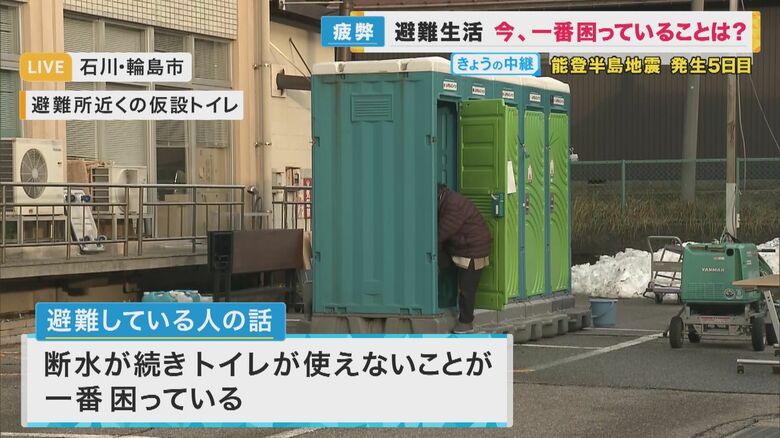 「一番大変なのは衛生面」水がなく水洗トイレが使えない…先の見えない避難所生活【能登半島地震】｜FNNプライムオンライン