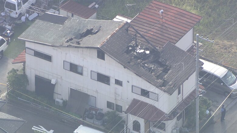男性4人が刃物で刺され、火災も起きた現場(午後4時ごろ 千葉・君津市)