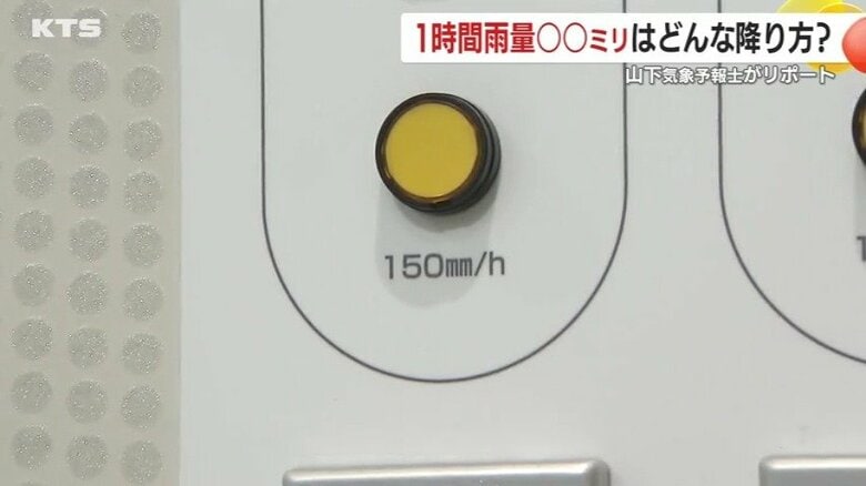 150ミリの雨量も体験できる