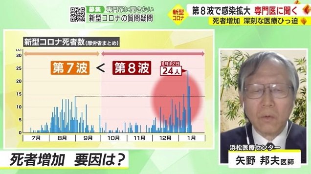 静岡県の日別死者発表数（厚労省まとめ）