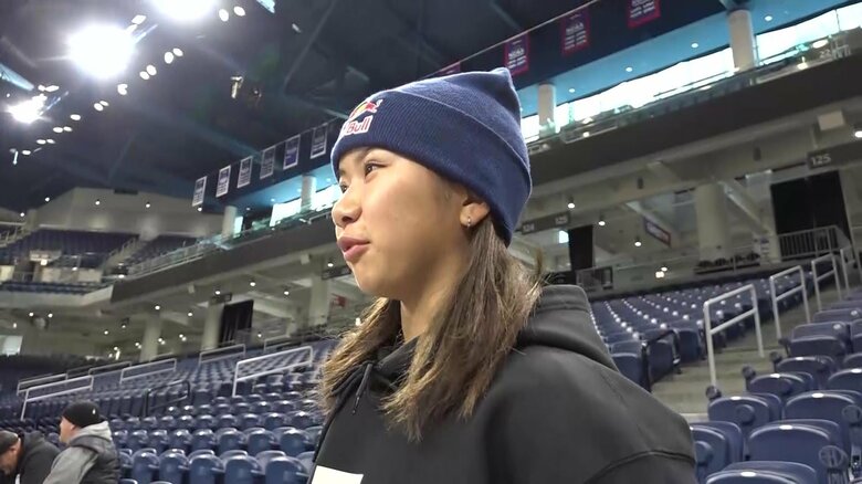 コースの感想について話す織田夢海(16)