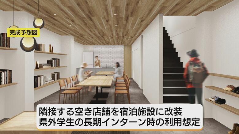 空き店舗を宿泊施設に改装　帰省インターンの受け皿にも