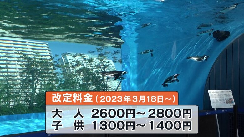 2月1日現在、大人：2400円～2600円の入場料を、3月18日から2600円～2800円に値上げ