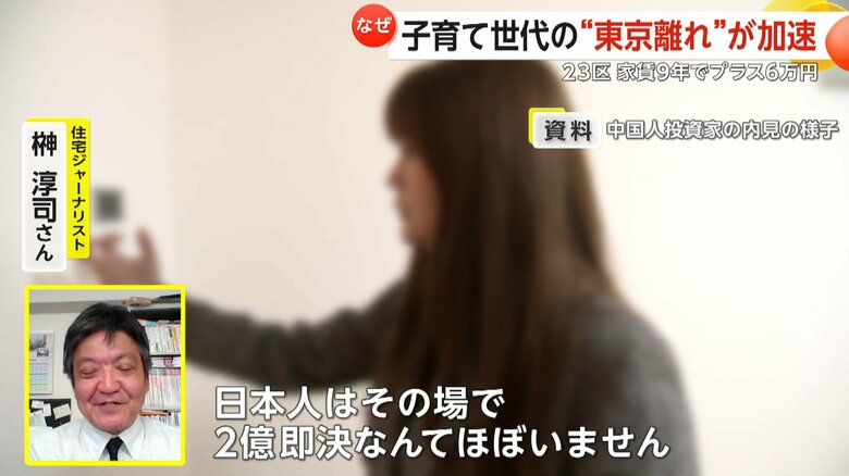 中国人投資家の内見の様子