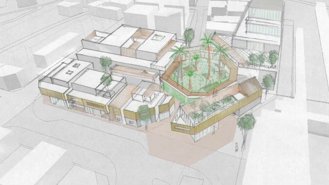 JR湯本駅前周辺の再開発　（画像：いわき市）