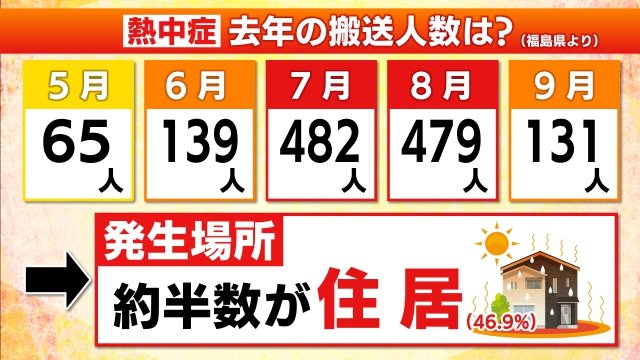 福島県の熱中症搬送人数（2024年）