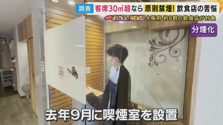 喫煙ブースを設置