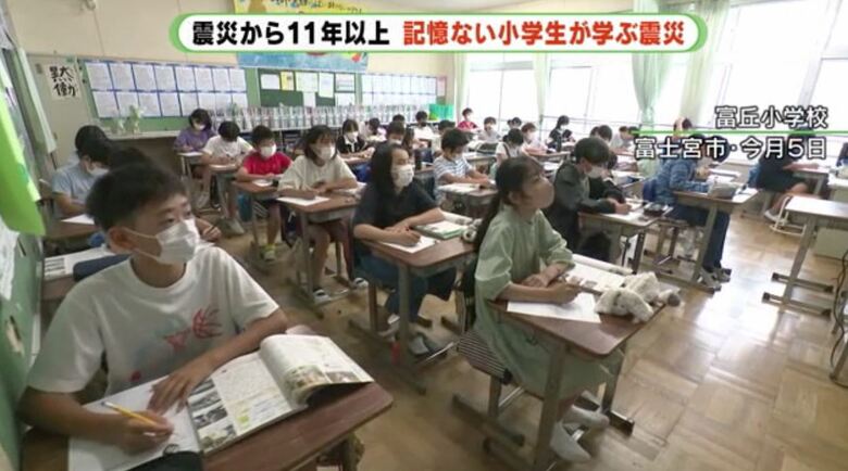 野田市長の震災体験を聞く児童