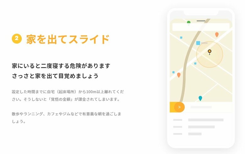 使い方2　朝起きて、外に出てスライドするだけ