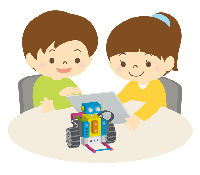 子どもプログラミング教室 イメージ（イラストACより）