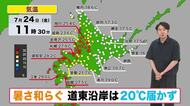 【北海道の天気 24日(金)】西と東で気温差大！道東は20℃に届かず涼しい一方、日本海側は厳しい暑さに！週末は全道的に暑さ和らぐ！札幌24℃で5日ぶり夏日解放