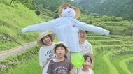 アニメキャラがモチーフのものも…丸山千枚田で“かかし”作り体験 田んぼを借りているオーナーら約30人が参加