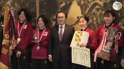 日本ハンドボール選手権で初の“全国制覇”　香川銀行シラソル香川が池田知事に優勝を報告【香川】