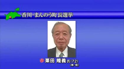 ５回連続の無投票　香川・まんのう町長選挙　栗田隆義氏（７２）無投票で６選【香川】　