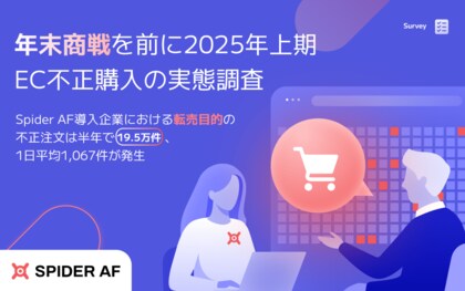 年末商戦を前に2025年上期EC不正購入の実態調査｜Spider AF導入企業における転売目的の不正注文は半年で19.5万件、1日平均1,067件が発生
