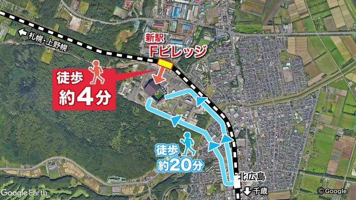 徒歩で約20分が、4分ほどに短縮