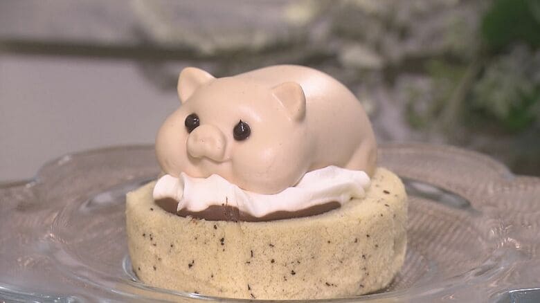 スタッフに猛反対されるも大当たり…まちのケーキ屋さんに『ブタのケーキ』見た目がかわいいとSNSで人気に｜FNNプライムオンライン