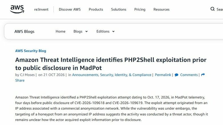 「PHP」重大欠陥　公表4日前にサイバー攻撃を検知　米アマゾンが発表｜FNNプライムオンライン