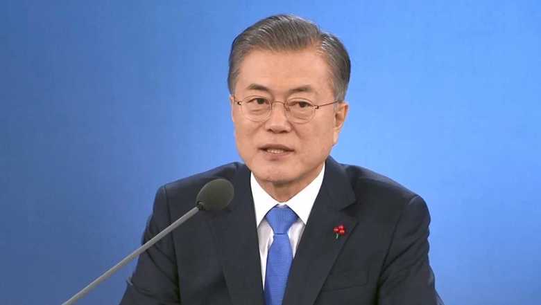 韓国・文在寅大統領の会見(1月10日 ソウル)