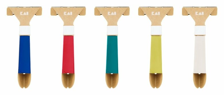 テスト販売時の5色の紙カミソリ(画像提供:貝印)
