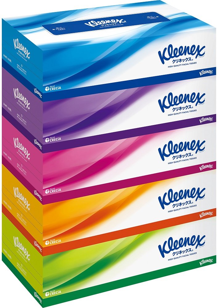 クリネックス　ティシュー 5箱パック（画像提供：日本製紙クレシア）