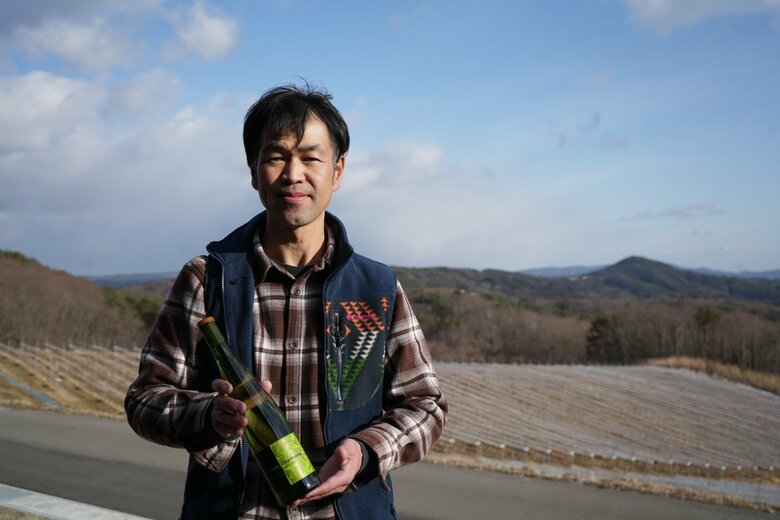 遠藤さんは村役場の職員だがいまはワインづくりが”本業”に