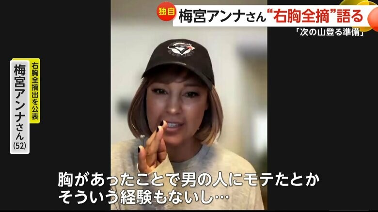 SNSで「ステージ3A」の乳がんであることを公表した梅宮アンナさん