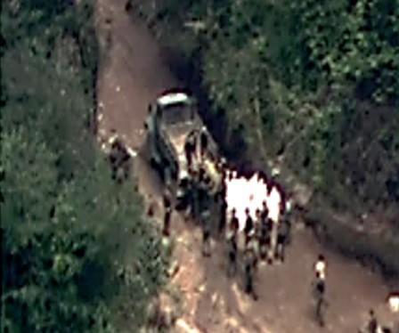 熱中症で倒れた北朝鮮兵士