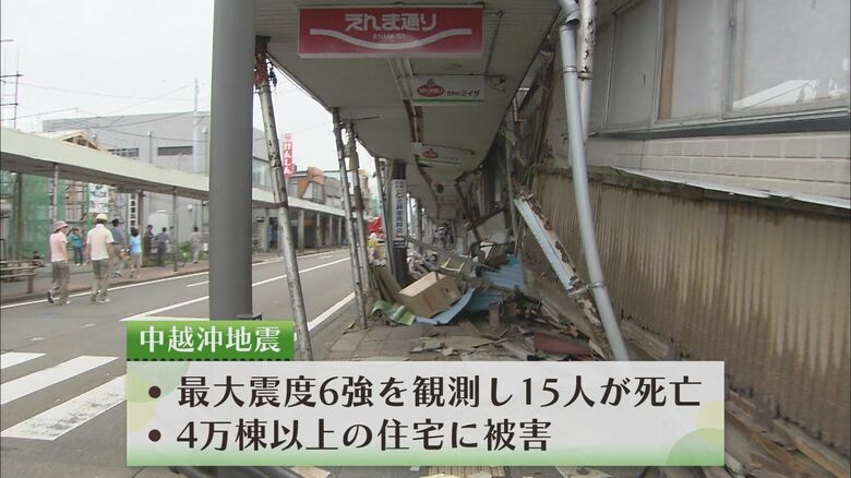 柏崎市東本町・えんま通り（震災当時）