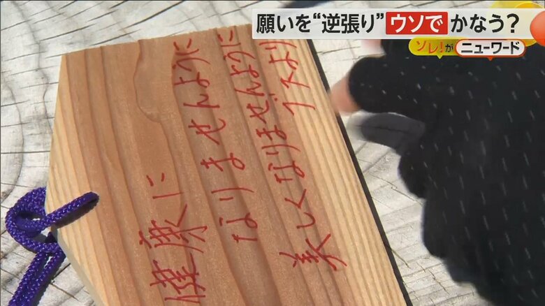 「美しくなりませんように」と書かれた絵馬