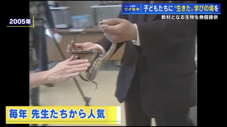 2005年に「は虫類・両生類」に触れられるコーナー新設