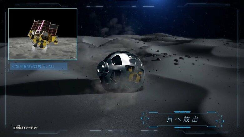 球体のまま着陸