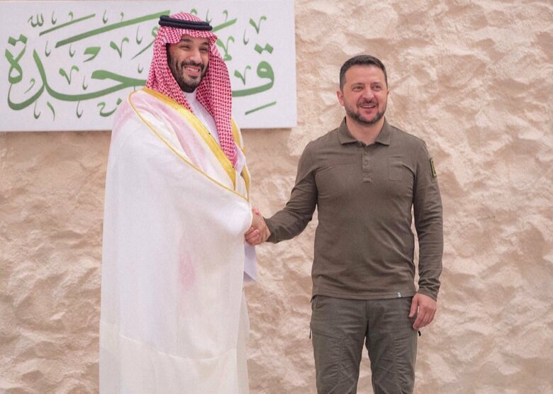 ムハンマド皇太子とゼレンスキー大統領（5月19日）