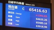 日経平均株価が反発　終値は6万5416円63銭　前日の大幅下落から一転1300円超上げる　