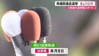 【衆院選公示】土佐路の戦い始まる　高知1区に3人　高知2区に3人　自民前職に野党新人挑む【高知】