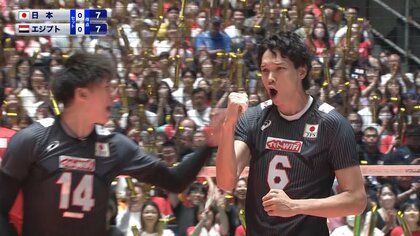 【スーパープレー映像・山内晶大】ブロック・フローターサーブが冴えた！「音速のベビーフェイス」エジプト戦まとめ【パリ五輪予選/W杯バレー】