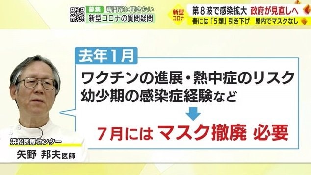 矢野医師の1年前の見解