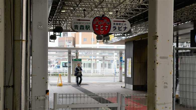 画像下部にあるのが話題となった扉。確かに「エビナ」とある(提供:JR青森支店)