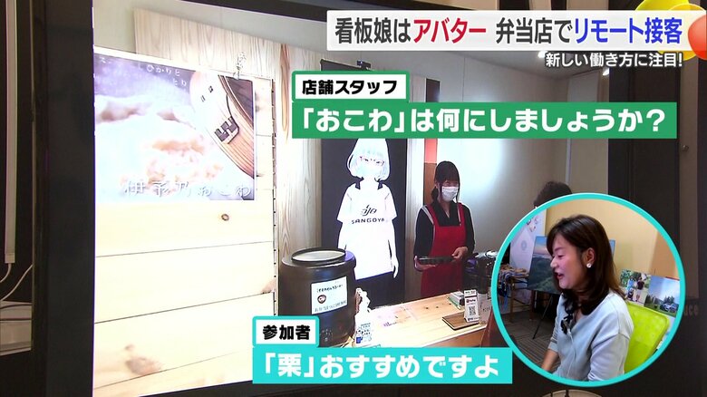 「リモート接客」の体験会の様子