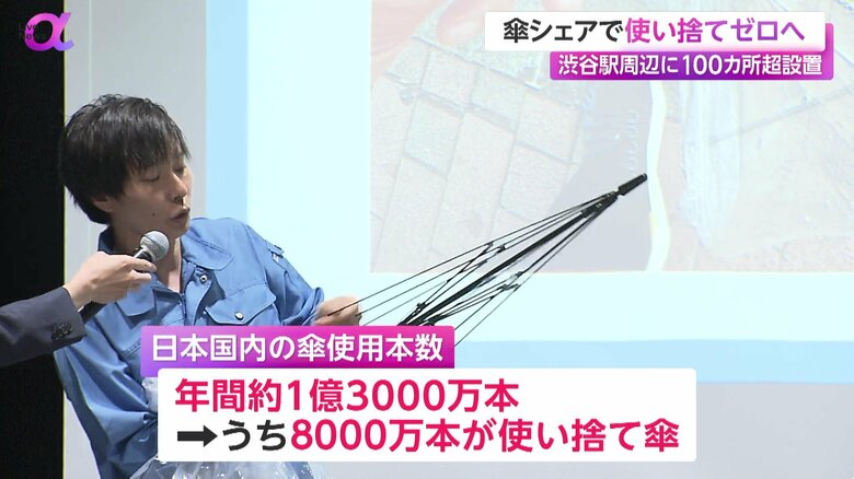 2030年使い捨て傘ゼロプロジェクト発表会の様子
